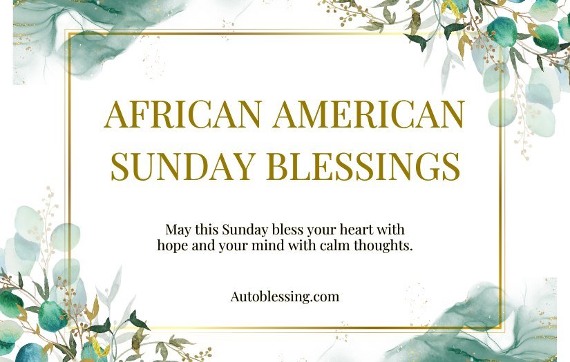 Thankful African American Sunday Blessings